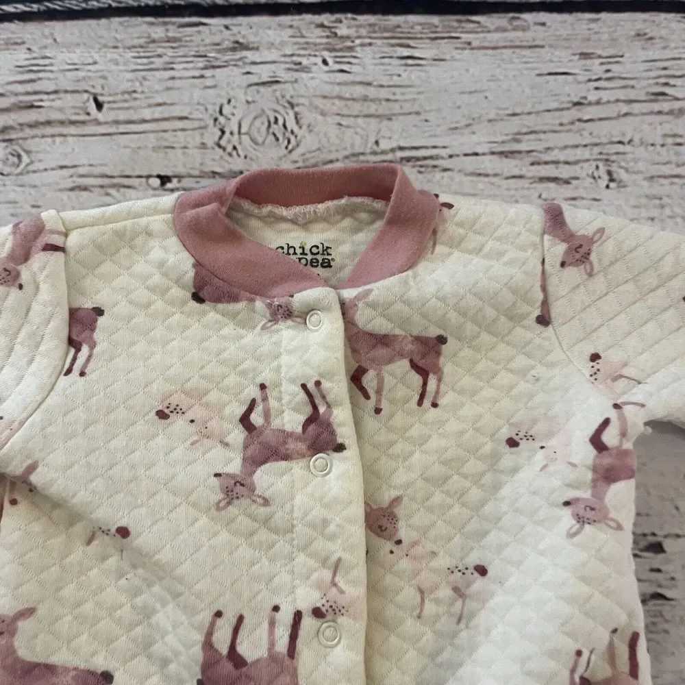 Chickpea Baby Girl Footie Pajamas 6-9‎ Months Baby Deers